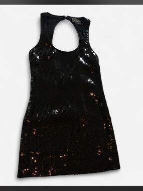 Vintage Guess Black Sequin Mini Dress <3